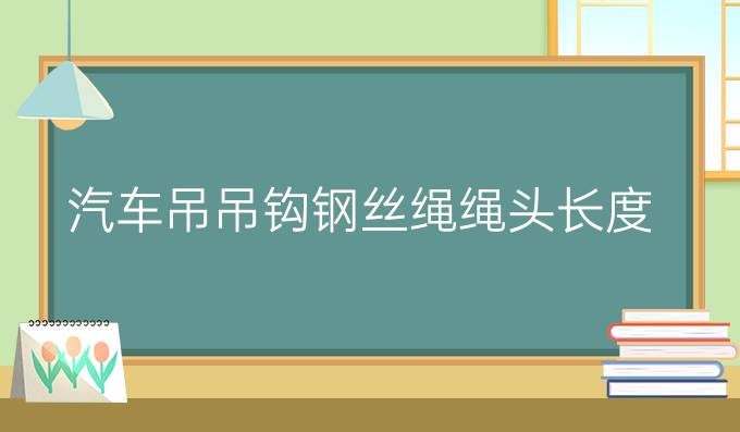 汽车吊吊钩钢丝绳绳头长度