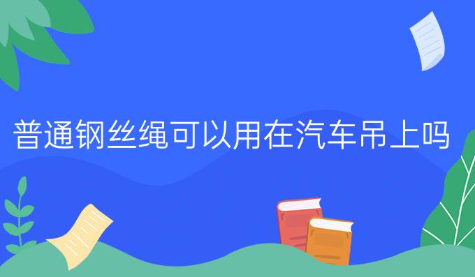 普通钢丝绳可以用在汽车吊上吗