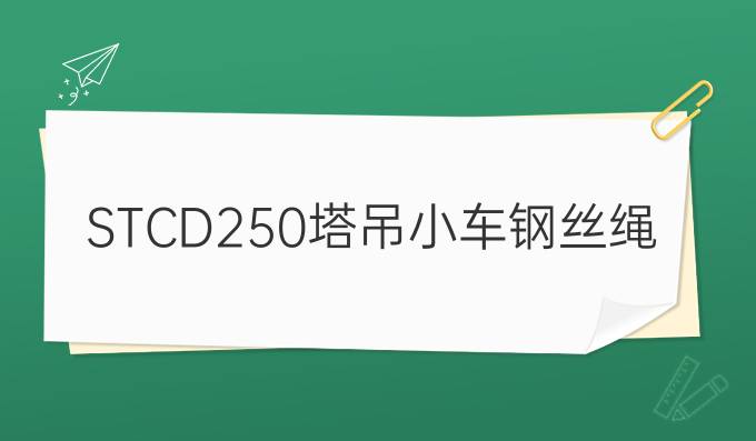 STCD250塔吊小车钢丝绳多大