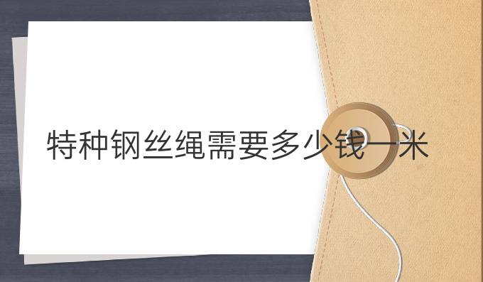特种钢丝绳需要多少钱一米