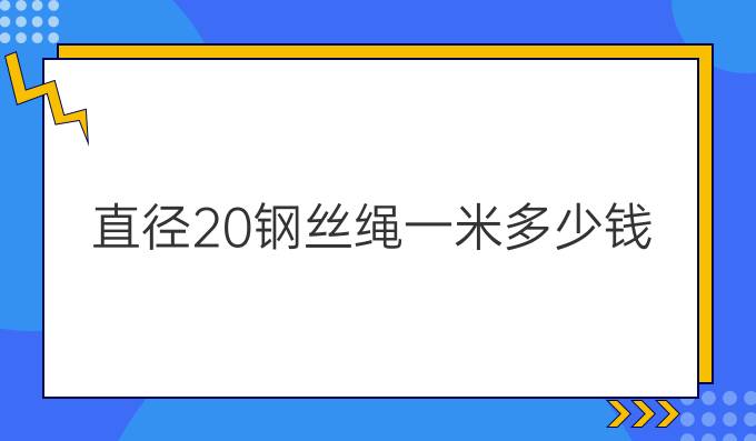 直径20钢丝绳一米多少钱