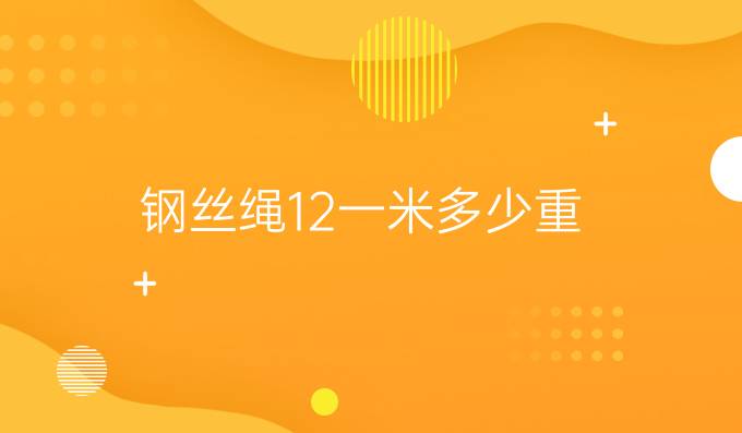 钢丝绳12一米多少重
