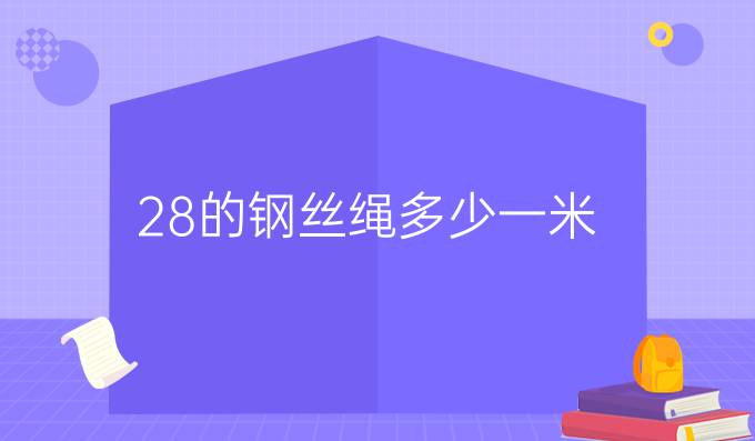 28的钢丝绳多少一米