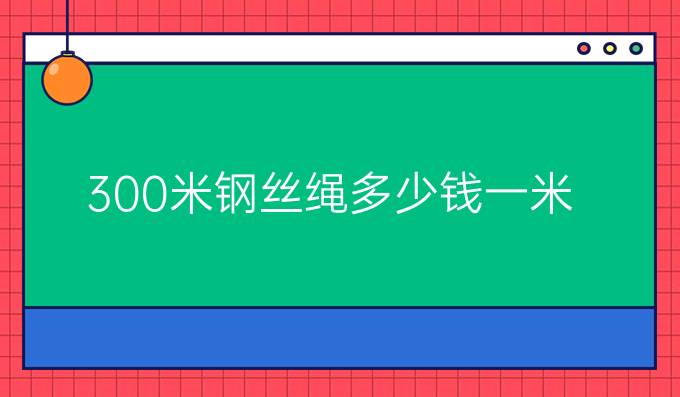 300米钢丝绳多少钱一米