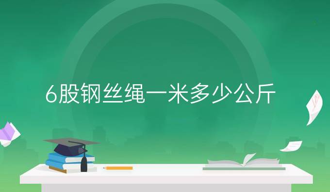 6股钢丝绳一米多少公斤