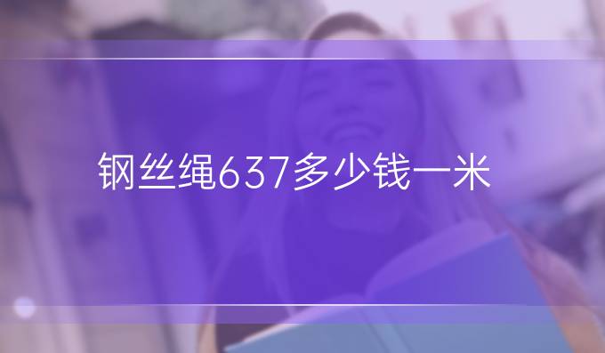钢丝绳637多少钱一米