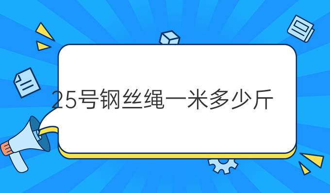 25号钢丝绳一米多少斤