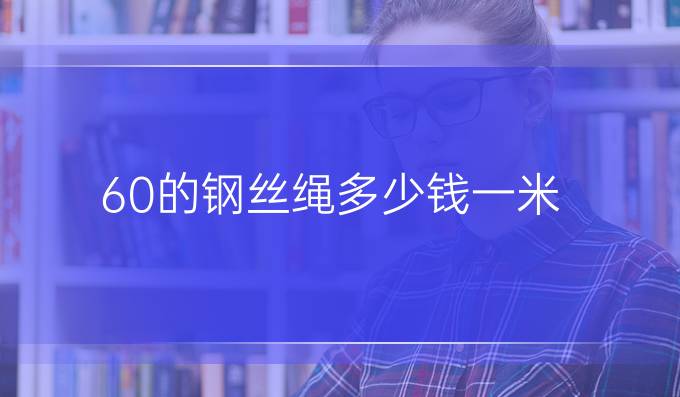 60的钢丝绳多少钱一米
