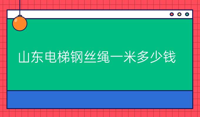 山东电梯钢丝绳一米多少钱