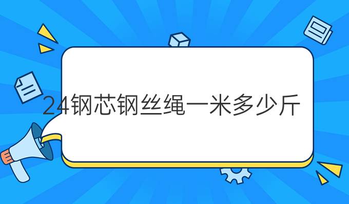 24钢芯钢丝绳一米多少斤