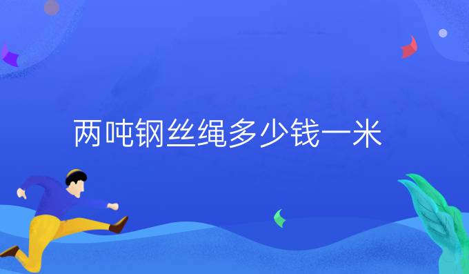 两吨钢丝绳多少钱一米