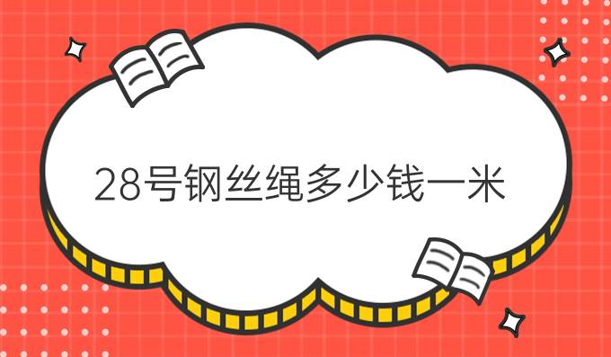 28号钢丝绳多少钱一米