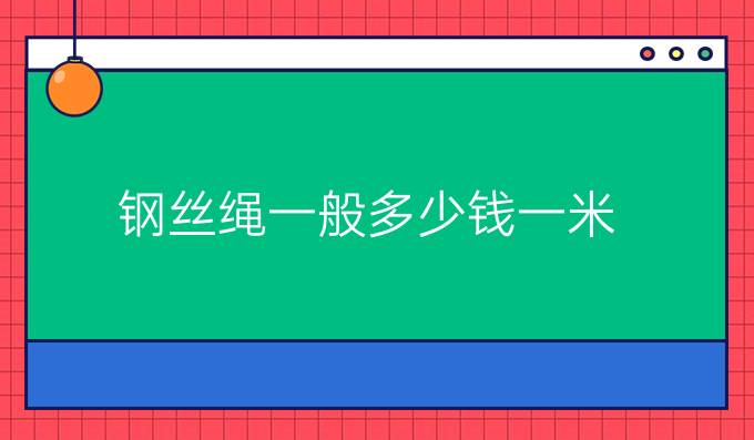 钢丝绳一般多少钱一米