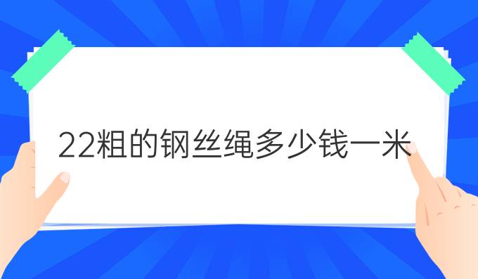 22粗的钢丝绳多少钱一米