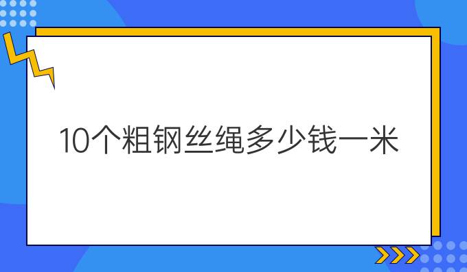 10个粗钢丝绳多少钱一米