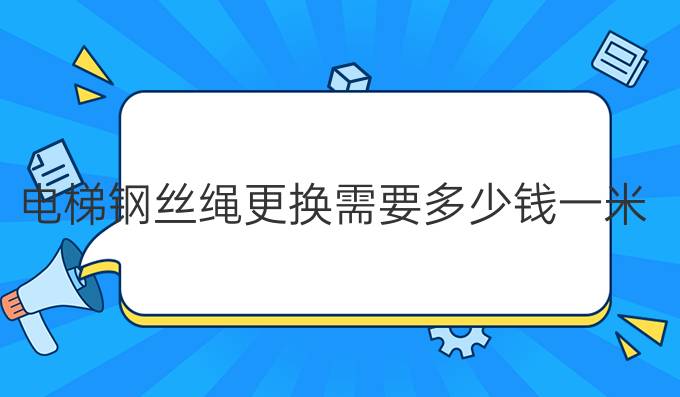 电梯钢丝绳更换需要多少钱一米