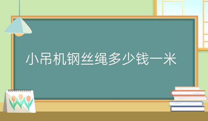 小吊机钢丝绳多少钱一米