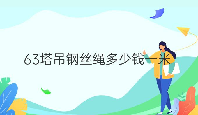 63塔吊钢丝绳多少钱一米