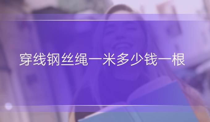 穿线钢丝绳一米多少钱一根