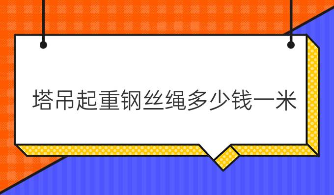 塔吊起重钢丝绳多少钱一米