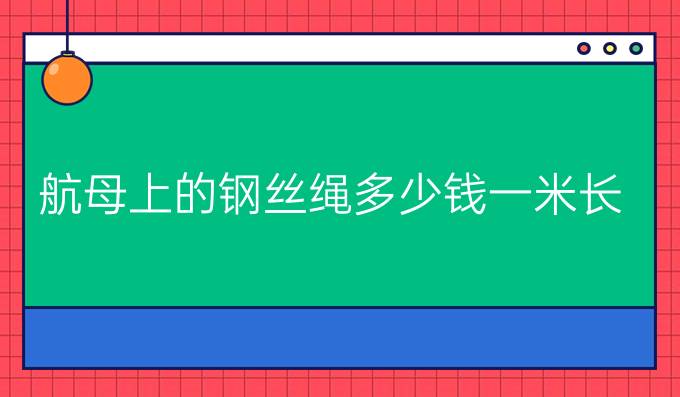 航母上的钢丝绳多少钱一米长