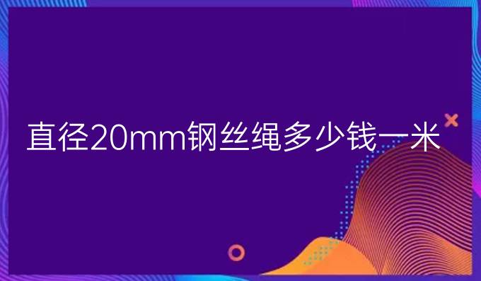 直径20mm钢丝绳多少钱一米