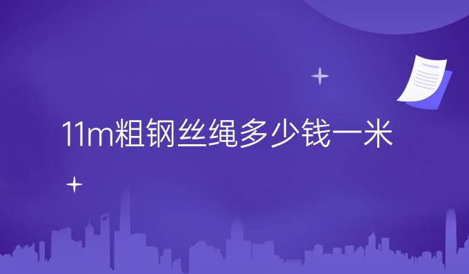 11m粗钢丝绳多少钱一米