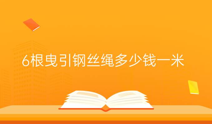 6根曳引钢丝绳多少钱一米