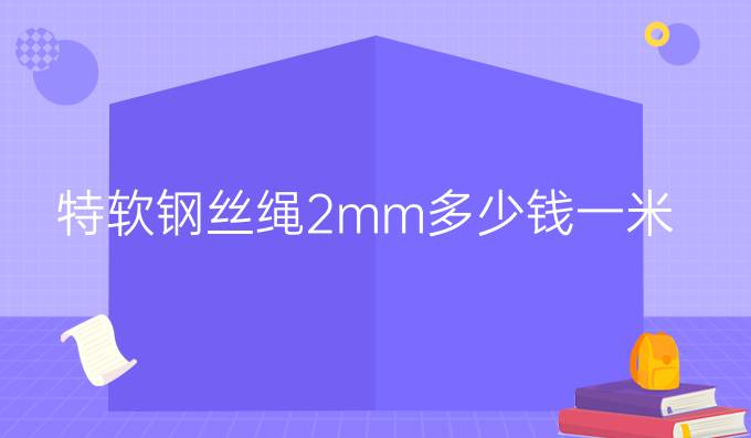 特软钢丝绳2mm多少钱一米