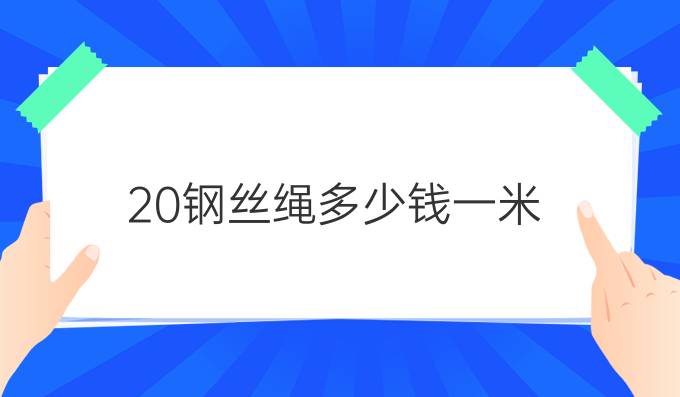 20钢丝绳多少钱一米