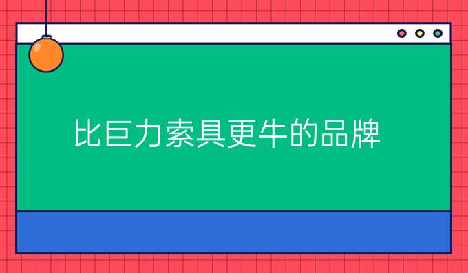 比巨力索具更牛的品牌