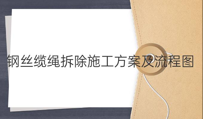 钢丝缆绳拆除施工方案及流程图片