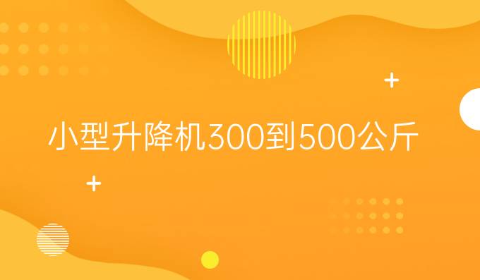 小型升降机300到500公斤