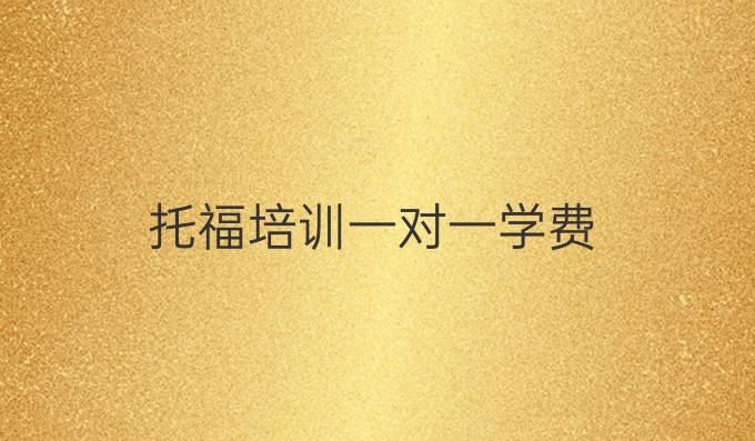 托福培训一对一学费