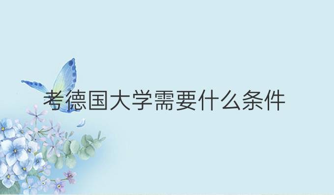 考德国大学需要什么条件