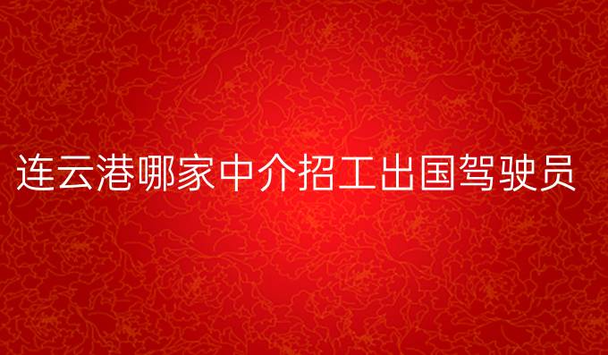 连云港哪家中介招工出国驾驶员
