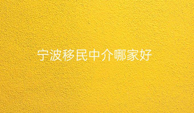 宁波移民中介哪家好