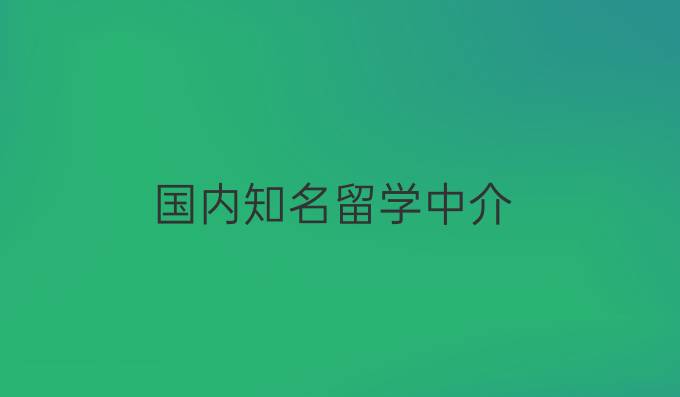 国内知名留学中介