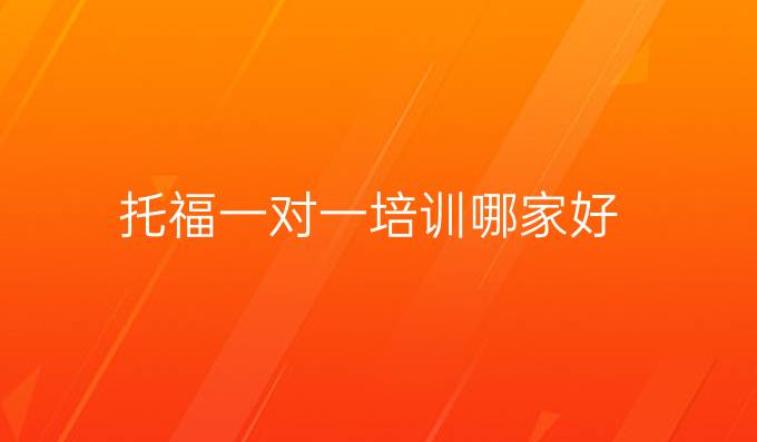 托福一对一培训哪家好