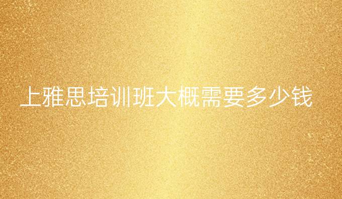 上雅思培训班大概需要多少钱