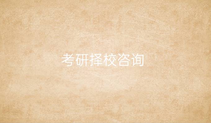 考研择校咨询