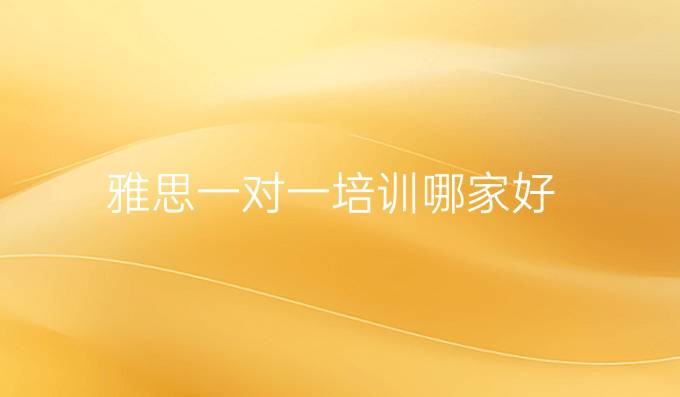 雅思一对一培训哪家好
